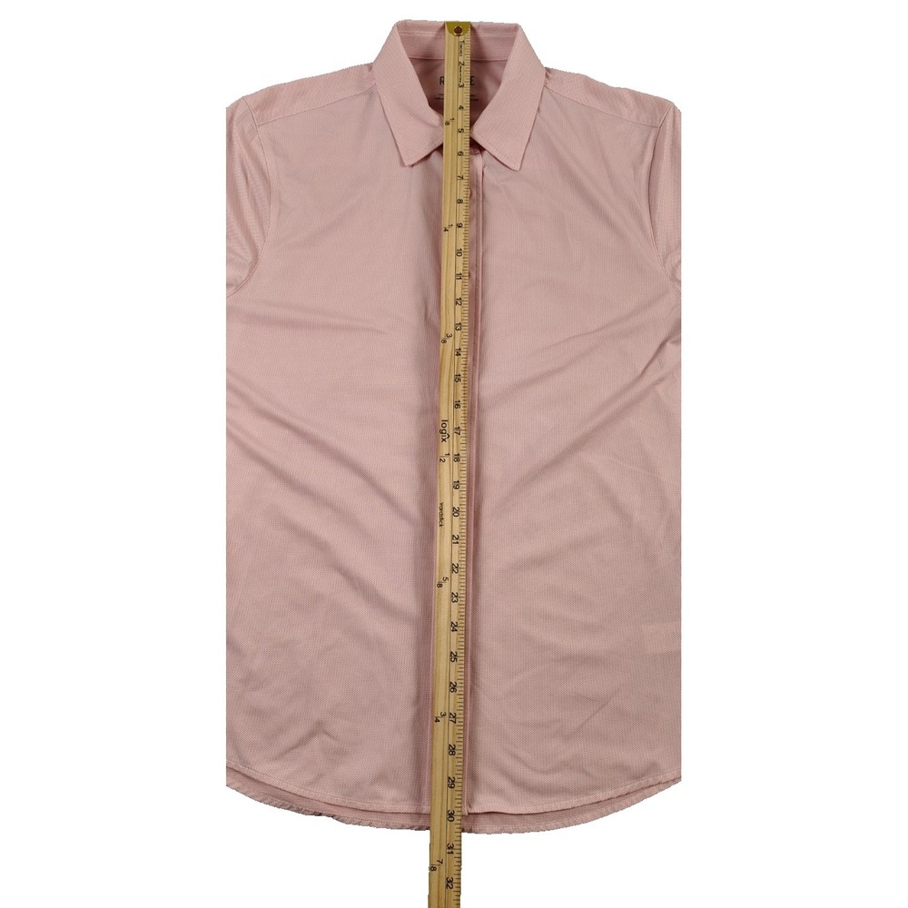 Rhone Commuter Shirt Men M Pink Morse Slim Fit Tech Button Up Work Preppy - Picture 8 of 13